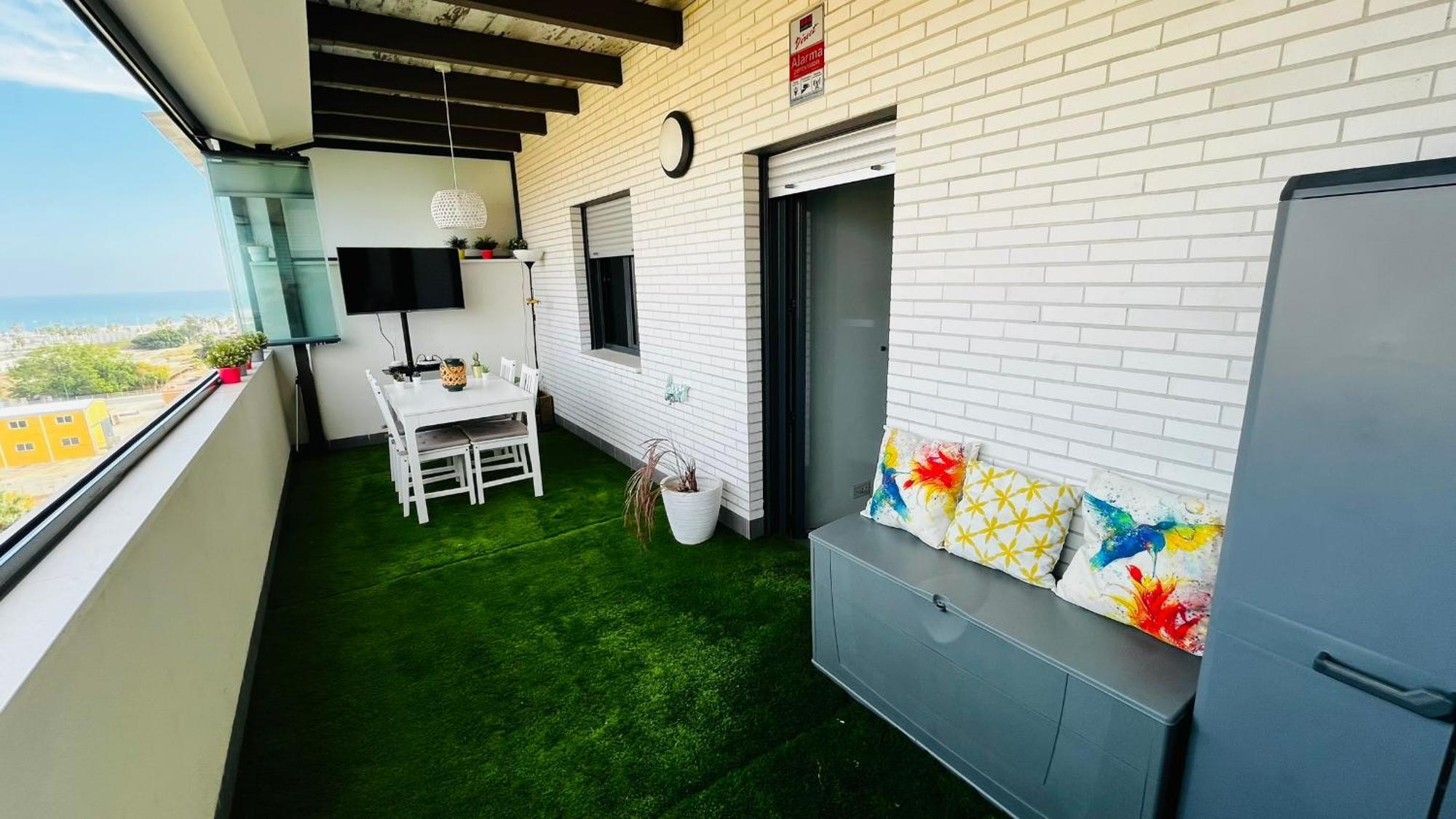 Atico Con Piscina Y Vistas Al Mar Habitat Litoral Lägenhet Málaga Exteriör bild