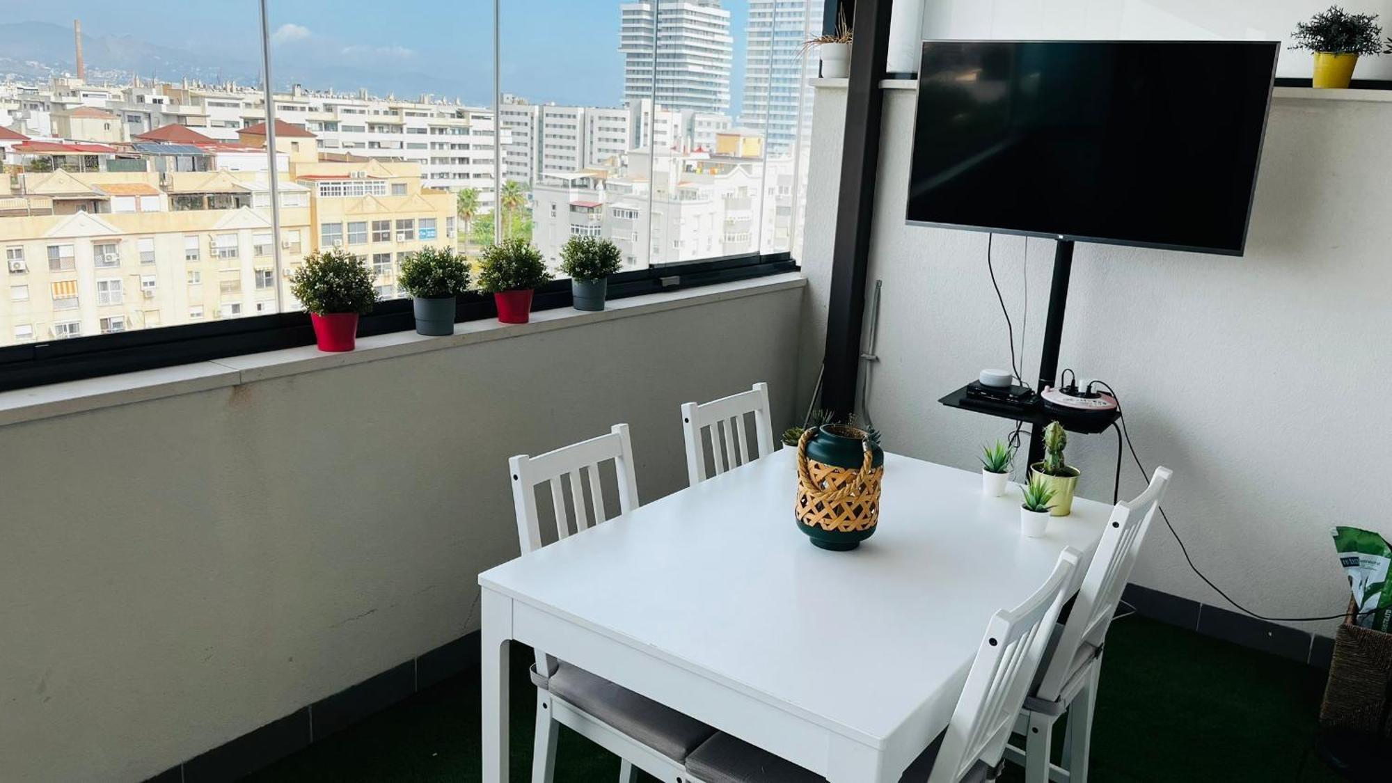 Atico Con Piscina Y Vistas Al Mar Habitat Litoral Lägenhet Málaga Exteriör bild
