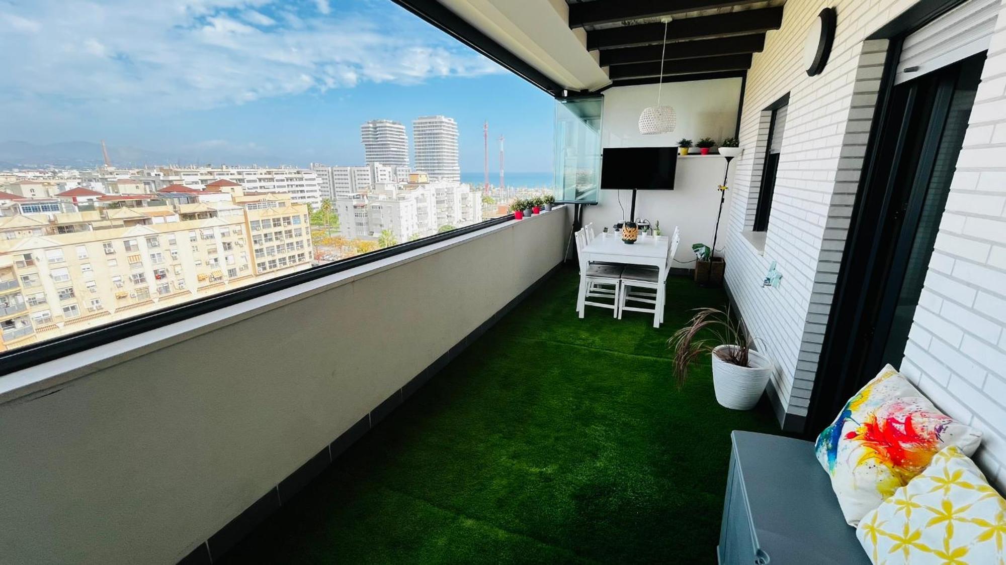 Atico Con Piscina Y Vistas Al Mar Habitat Litoral Lägenhet Málaga Exteriör bild